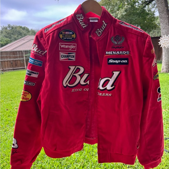 Budweiser Dale Earnhardt Jr NASCAR Vintage Racing Jacket - Picture 1 of 7